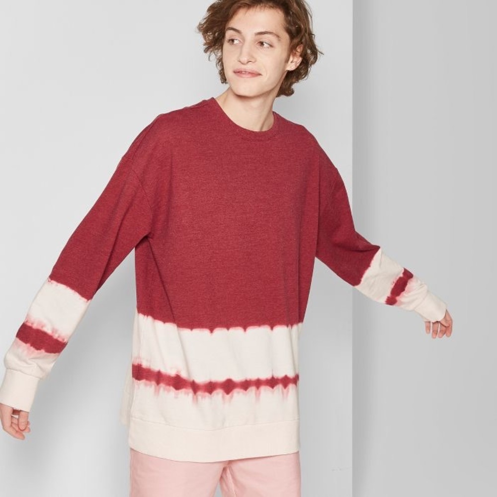 Men's Tie Dye French Terry Pullover Sweatshirt